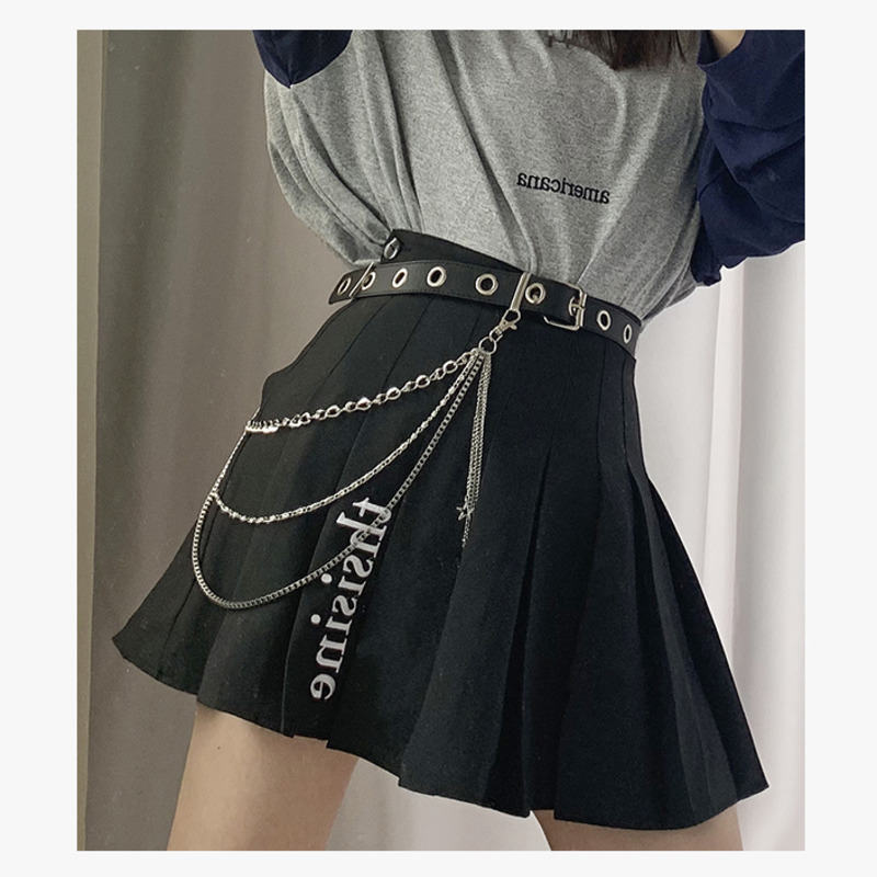 Dây xích thắt lưng mặt hình ngôi sao năm cánh phong cách punk thời trang cho nam và nữ 23595