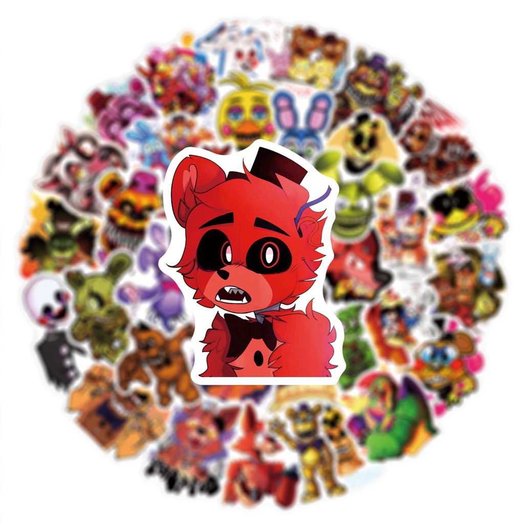 3styles 50Pcs Five Nights at Freddy's FNAF Security Breach Graffiti Sticker For Phone Luggage