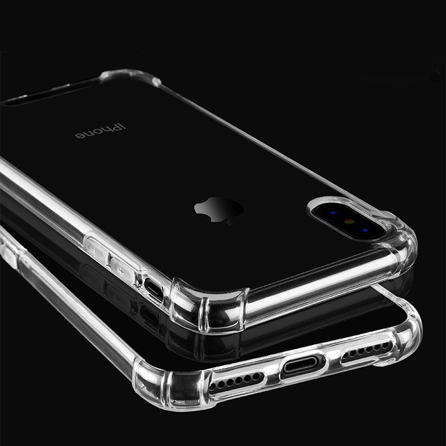 ỐP ĐIỆN THOẠI CHẤT LIỆU SILICON TRONG SUỐT chống sốc 4 góc CHO IPHONE 5/5S/6/6S/6 PLUS/7 8/7 8 PLUS/X/XS/XR/XS MAX | BigBuy360 - bigbuy360.vn