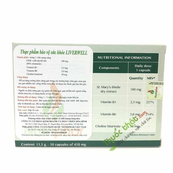 Liverwell - Viên uống tăng sức đề kháng, thanh nhiệt, giải độc gan | BigBuy360 - bigbuy360.vn