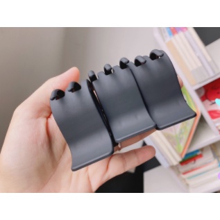 Kẹp tóc càng cua 3 răng, đen nhám