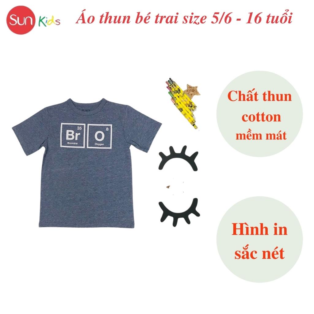 Áo thun bé trai xuất xịn, áo phông cho bé trai, mềm mát, size 5,6-16 tuổi,  - SUNKIDS