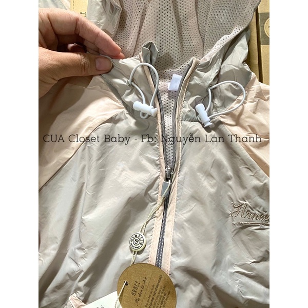 Áo khoác gió 2 lớp Hrnee siêu mềm, tránh gió cho bé