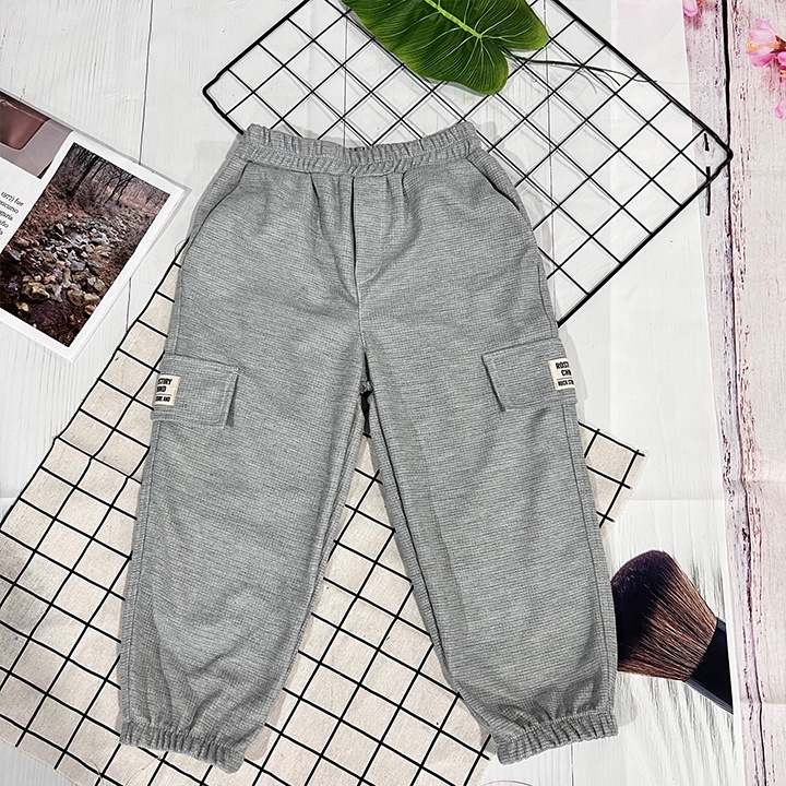 Quần Dài Cho Bé Trai, Bé Gái Từ 18kg - 48kg Chất Liệu Coton Tổ Ong