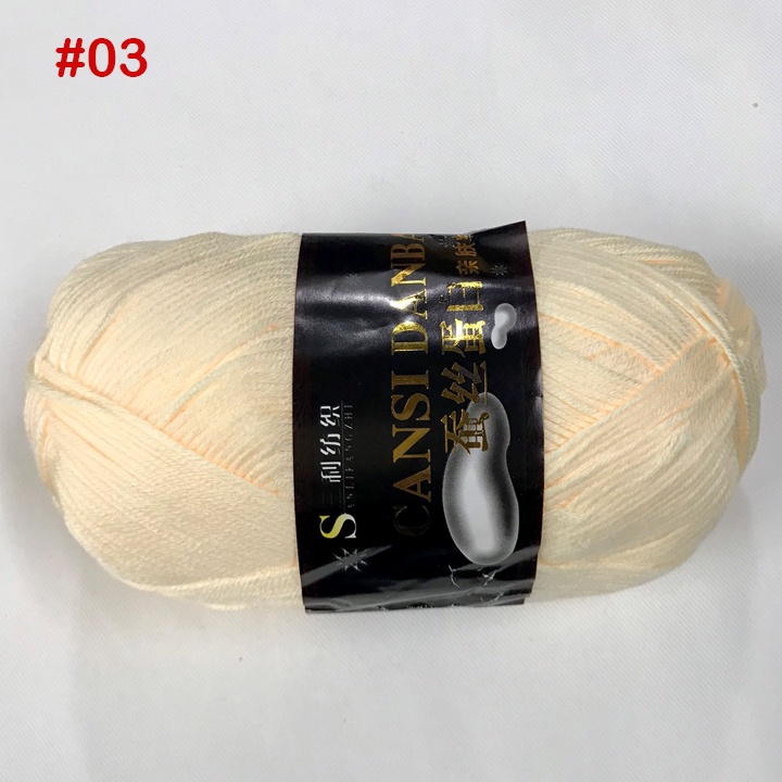 Len Cotton Cansi Danbai 125g Đan Móc Khăn, Nón, Áo