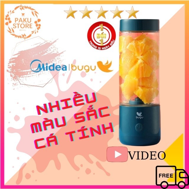 Máy Xay Sinh Tố, Máy Xay Hoa Quả Cầm Tay Mini Tiện Lợi Sạc USB Midea Bugu BS-JS2 2020