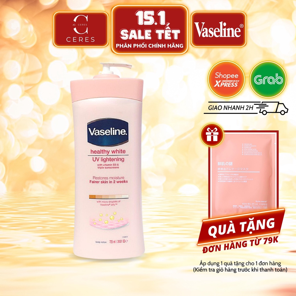 Sữa Dưỡng Thể Vaseline 725ml Trắng Da Healthy White UV Lightening Body Lotion