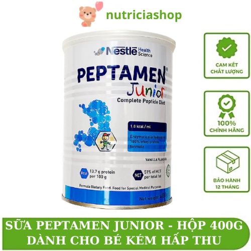 [Date xa 2024] Sỉ 1 thùng (12hộp) Sữa Peptamen Junior 400gram sữa cao năng lượng dành cho trẻ suy dinh dưỡng,kém hấp thu