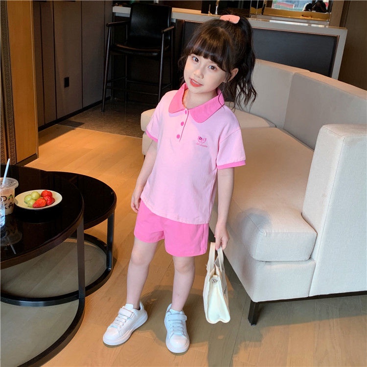 Set Áo polo Ngắn Tay + Quần Short Thời Trang Hàn Quốc Cho Nữ