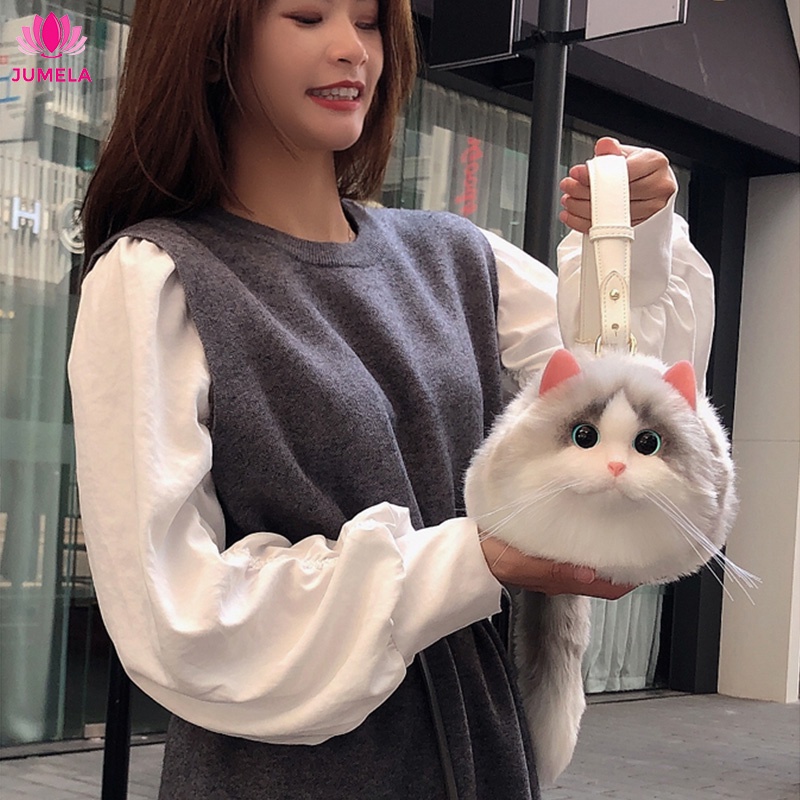 Túi xách nữ đẹp mini đeo chéo hình con mèo cute phô mai que JUMELA TX10