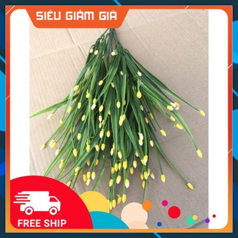 Cành cỏ điểm (cỏ hẹ 7 nhánh)hoa Handmade trang trí nhà cửa