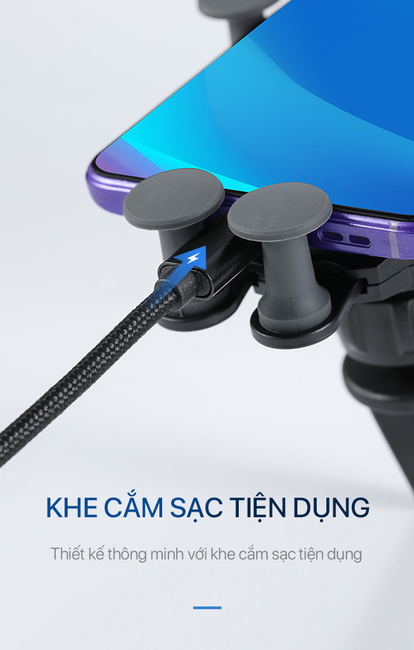 Giá đỡ điện thoại trên Ô tô ROBOT CH13 thiết kế chắc chắn không bị trơn trượt trục xoay 360 độ an toàn khi sử dụng