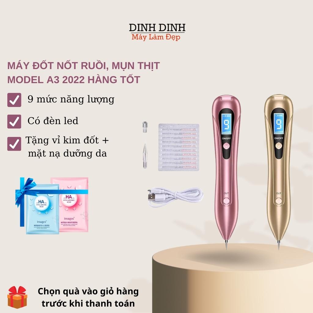 Máy đốt nốt ruồi , đốt mụn thịt tàn nhang mini cầm tay G3 9 cấp độ tặng kèm kim, mặt nạ - Dinh Dinh Máy làm đẹp