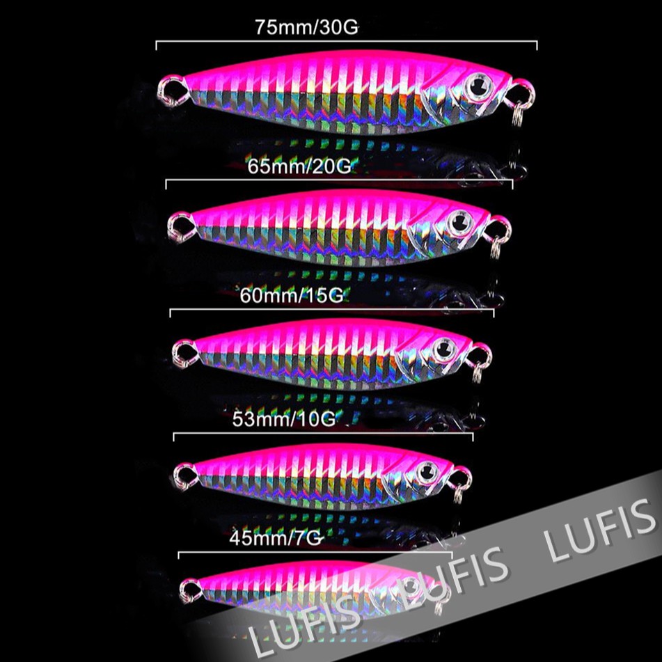 jigging Mồi Câu Cá Giả 3d Bằng Kim Loại 7g / 10g / 15g / 20g / 30g Fishing lure