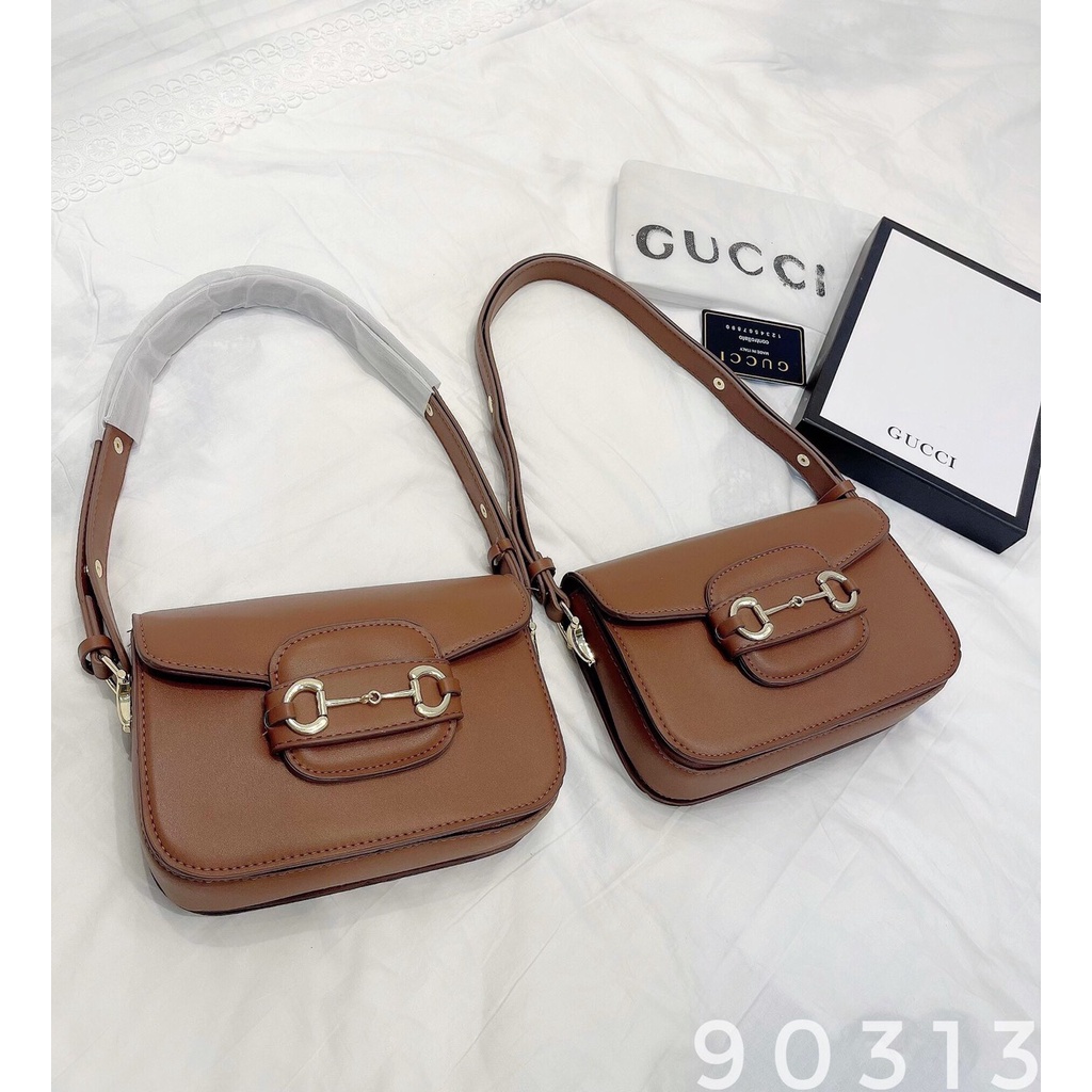 Túi gucci hà hồ màu nâu trơn hàng quảng châu
