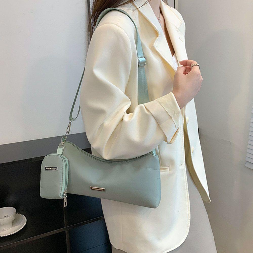 Túi Đeo Chéo Vai Bằng Nylon Màu Sắc Thời Trang Sành Điệu Cho Nữ
