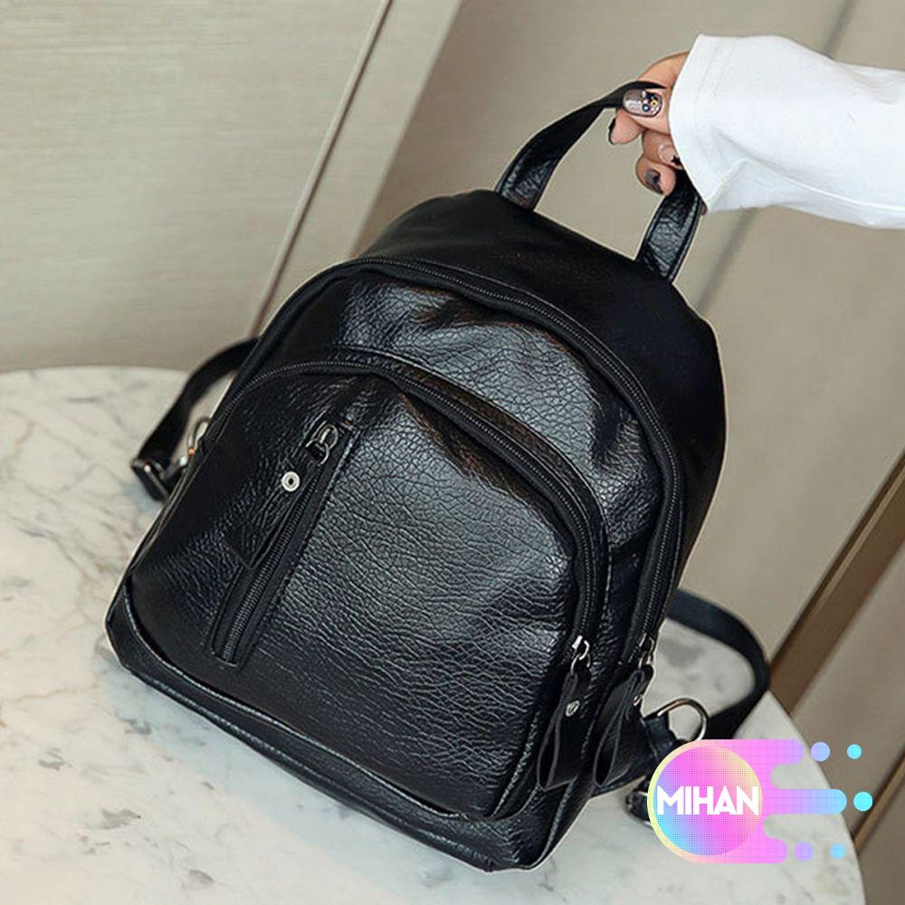 MIHAN1 High Quality Shoulder Bag Travel Anti-theft Women Backpack Waterproof Fashion Large Capacity Ladies PU Leather