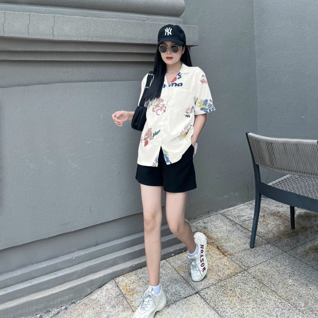 Áo Sơ Mi Tay Lỡ Pu.ma Hàng Xuất Xịn, Chất Vải Thoáng Mát