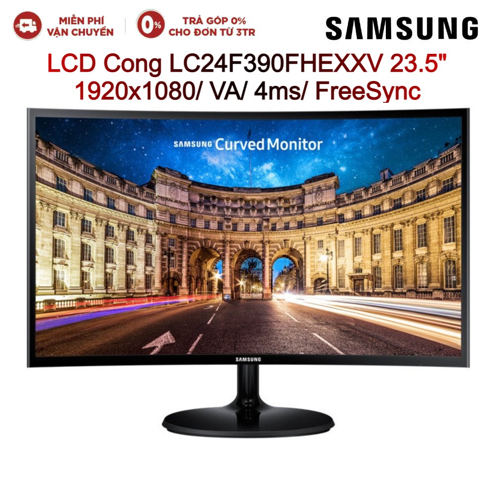 Màn Hình cong LCD Samsung LC24F390FHEXXV 23.5&quot; 1920x1080/VA/4ms/FreeSync