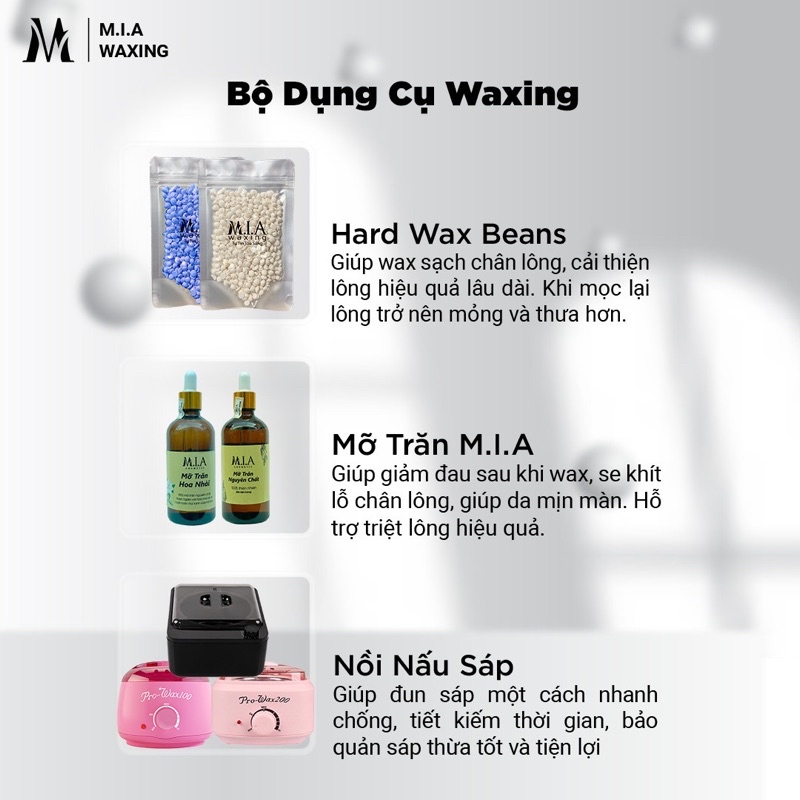 Combo Triệt Lông (100g sáp wax lông, sáp hard Beans nhập khẩu + Mỡ Trăn)