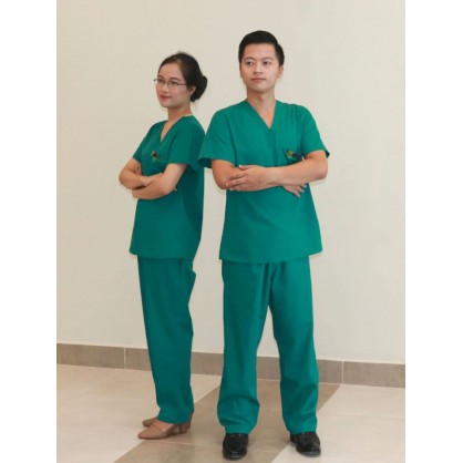 ĐỒNG PHỤC MỔ SPA, THẨM MĨ VIỆN VẢI KAKI THUN MÁT LẠNH ĐỦ SIZE M,L,XL,2XL