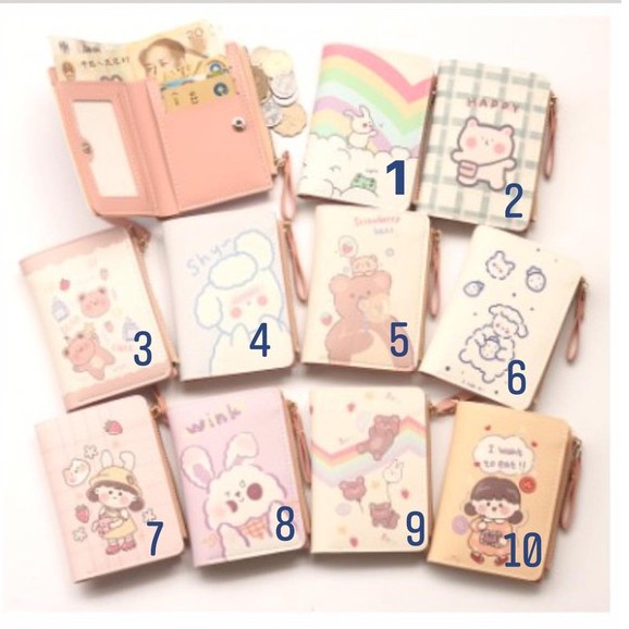 Cloe' Ví gập ngắn cute C6719