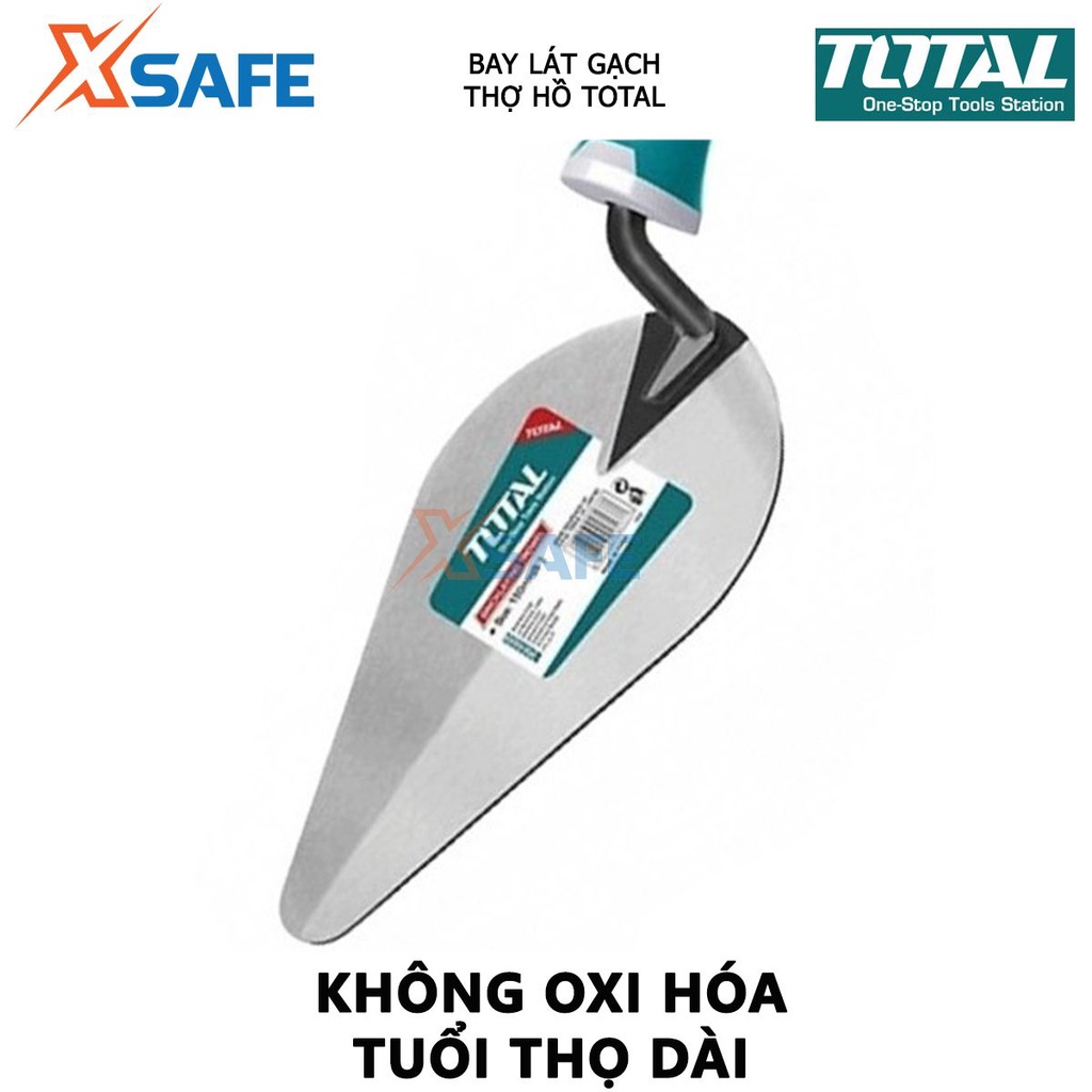 Bay lát gạch xây dựng TOTAL | bay lát gạch thợ hồ kích thước 6&quot;/160mm tay cầm bằng nhựa chắc chắn làm bằng phẳng