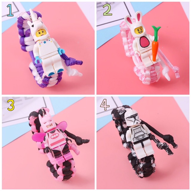 Vòng tay Lego thắt dây siêu đẹp 1 vòng ngẫu nhiên xinh xắn