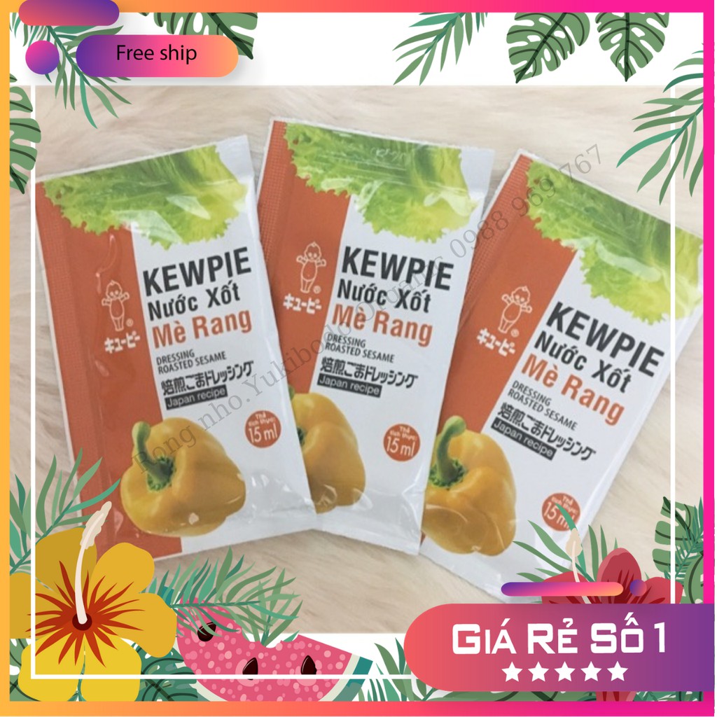 [GIÁ SẬP SÀN] Gói Nước Xốt Mè Rang Kewpie, Ăn Rong Nho, Salat Rau Củ Chấm Mè Rang Gói 15ml