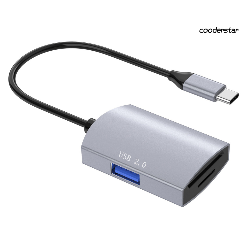 Đầu Đọc Thẻ Nhớ 3 Trong 1 Type-C Hub Usb2.0