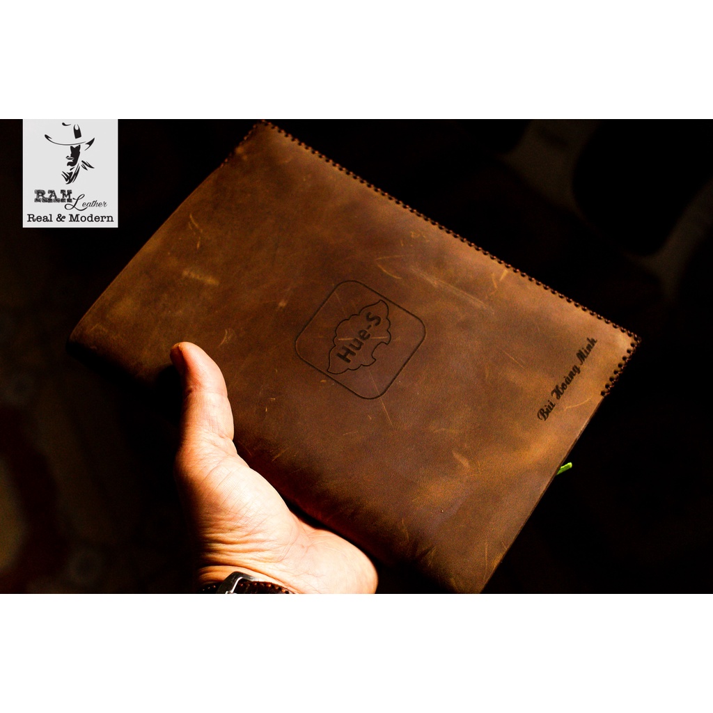 Sổ Da Bò RAM Leather Nâu Đất