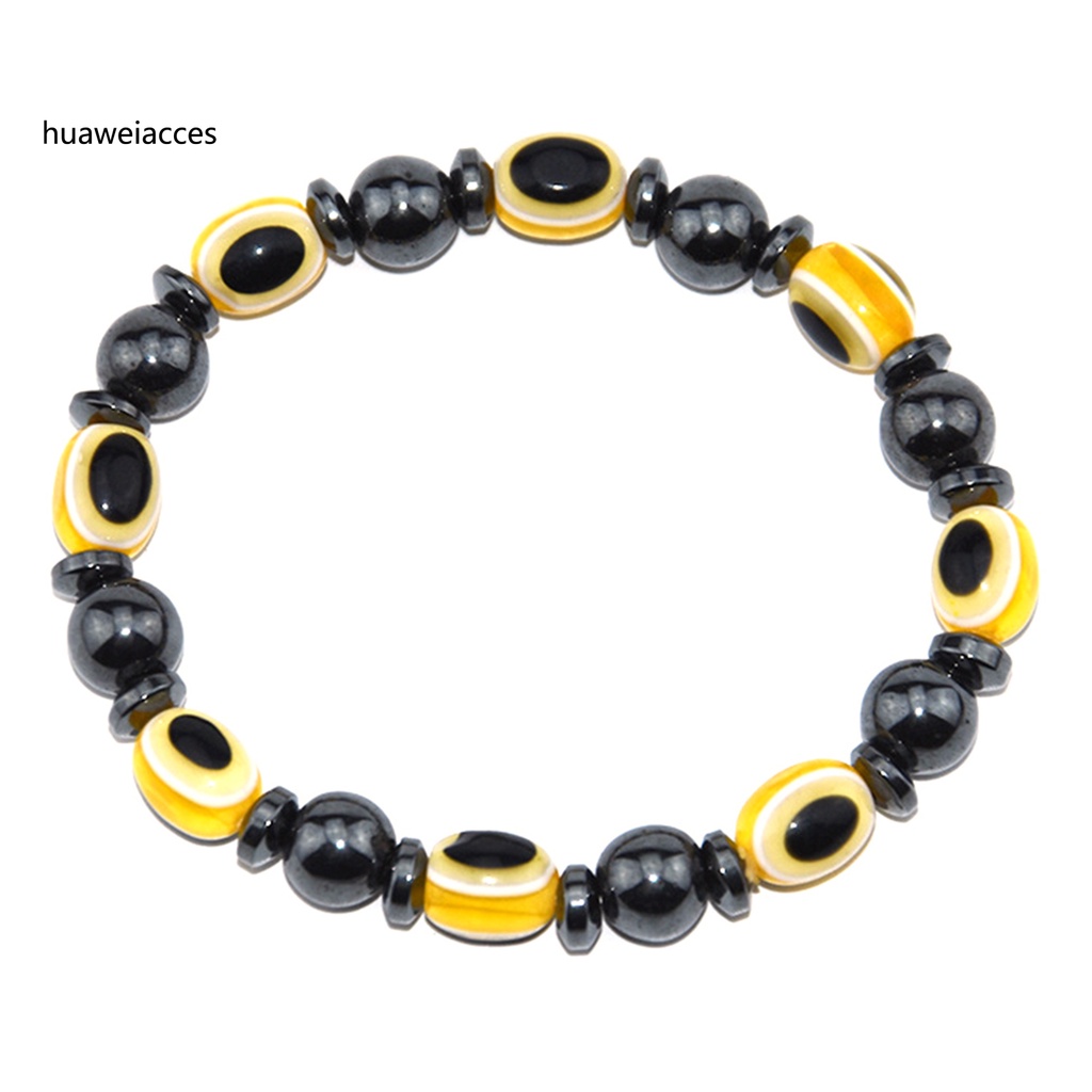 Vòng Tay Chuỗi Hạt Đá Hematite Hình Đôi Mắt Giảm Cân Cho Nam Và Nữ