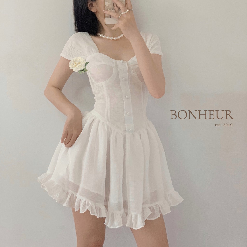 Váy trễ vai đầm công chúa bồng bềnh mặc 2 kiểu phong cách tiểu thư sang chảnh Aurora Dress