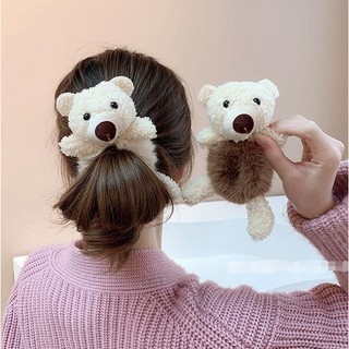 1 Dây Cột Tóc Co Giãn Hình Gấu Dễ Thương