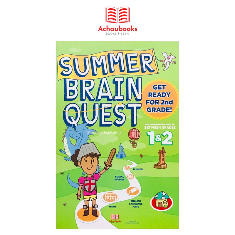 [Mã BMBAU50 giảm 7% đơn 99K] Sách - summer brain quest grade 1&amp;2 ( 6 - 7 tuổi )