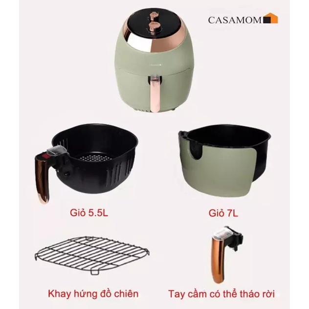 Nồi Chiên Không Dầu Casamom Nội Địa Hàn Quốc