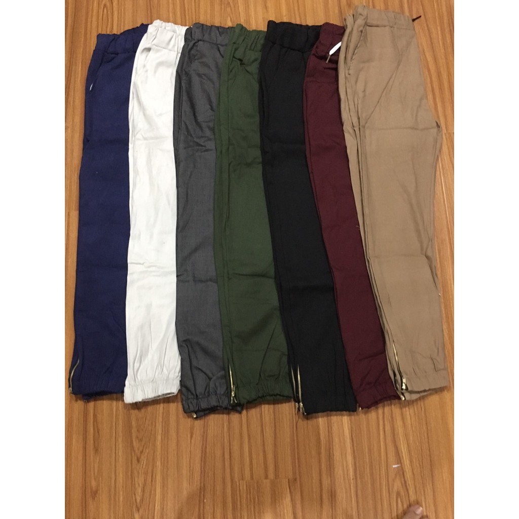 Quần jogger kaki nam khoá zip ⚡️ ẢNH THẬT+VIDEO ⚡️ Quan dai tây âu kiểu ống đứng côn dáng rộng vải tốt túi lớn