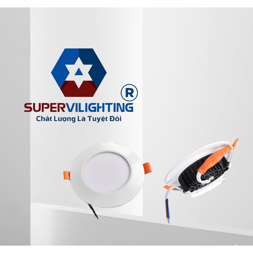 Âm trần đế đúc mặt trắng SuperVilighting,MS ATD-MT, Công suất 5w,Đèn trần thạch cao, trang trí nhà cửa Bảo hành 24 tháng