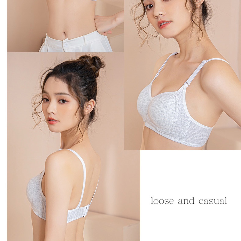 Áo Ngực cotton Không Đường May Màu Sắc Đơn Giản