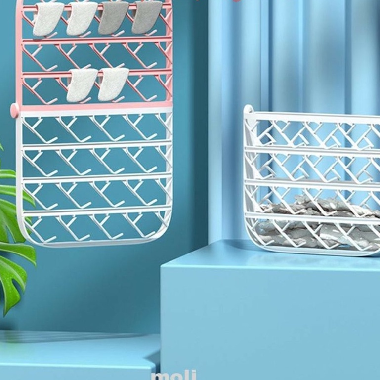 Tấm móc treo tất/quần lót tiện lợi - Móc phơi tất- phơi đồ lót, móc treo kẹp chống bay đồ