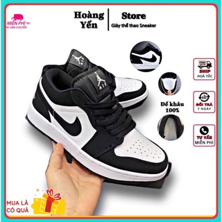 Giày Jordan, giày jd đen trắng, giày panda đen trắng, jd 1 low da lộn, full box bill.[ Giày Hoàng Yến ]
