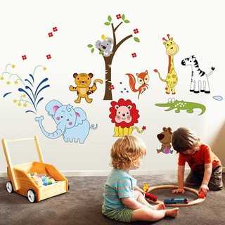 Decal dán tường 9 con thú