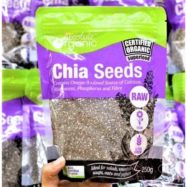 Hạt Chia Úc Absolute Organic Chia Seeds - túi 1kg