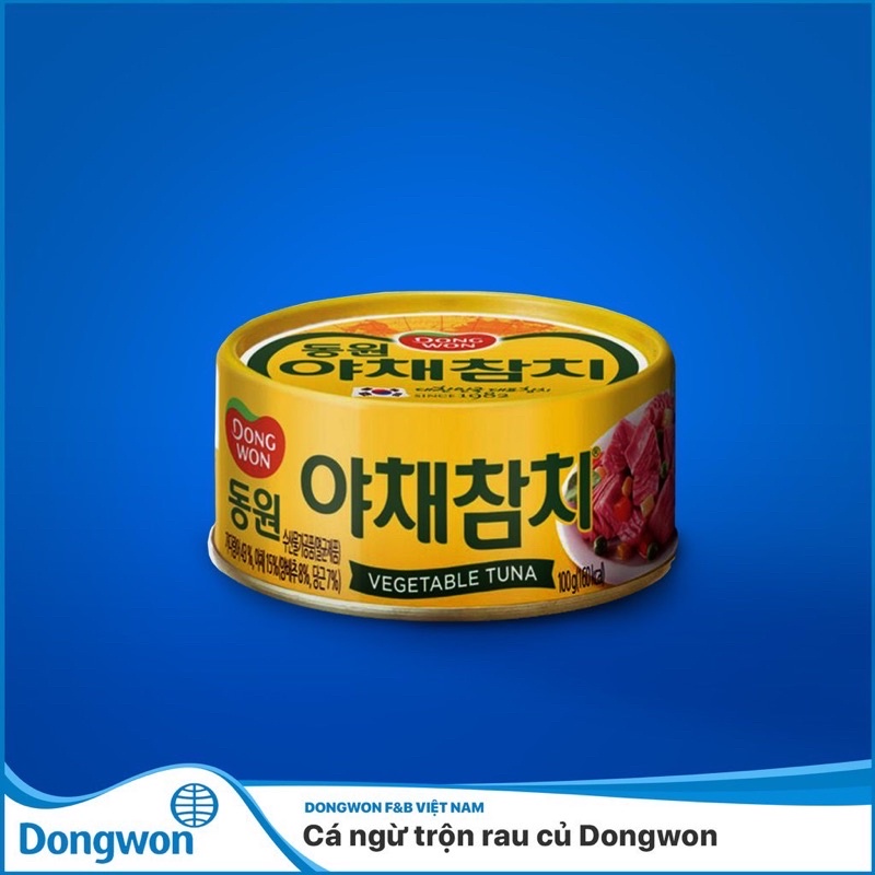 Cá Ngừ Hộp Trộn Rau Củ Dongwon Loại 100gr / 150gr - Nhập Khẩu Hàn Quốc