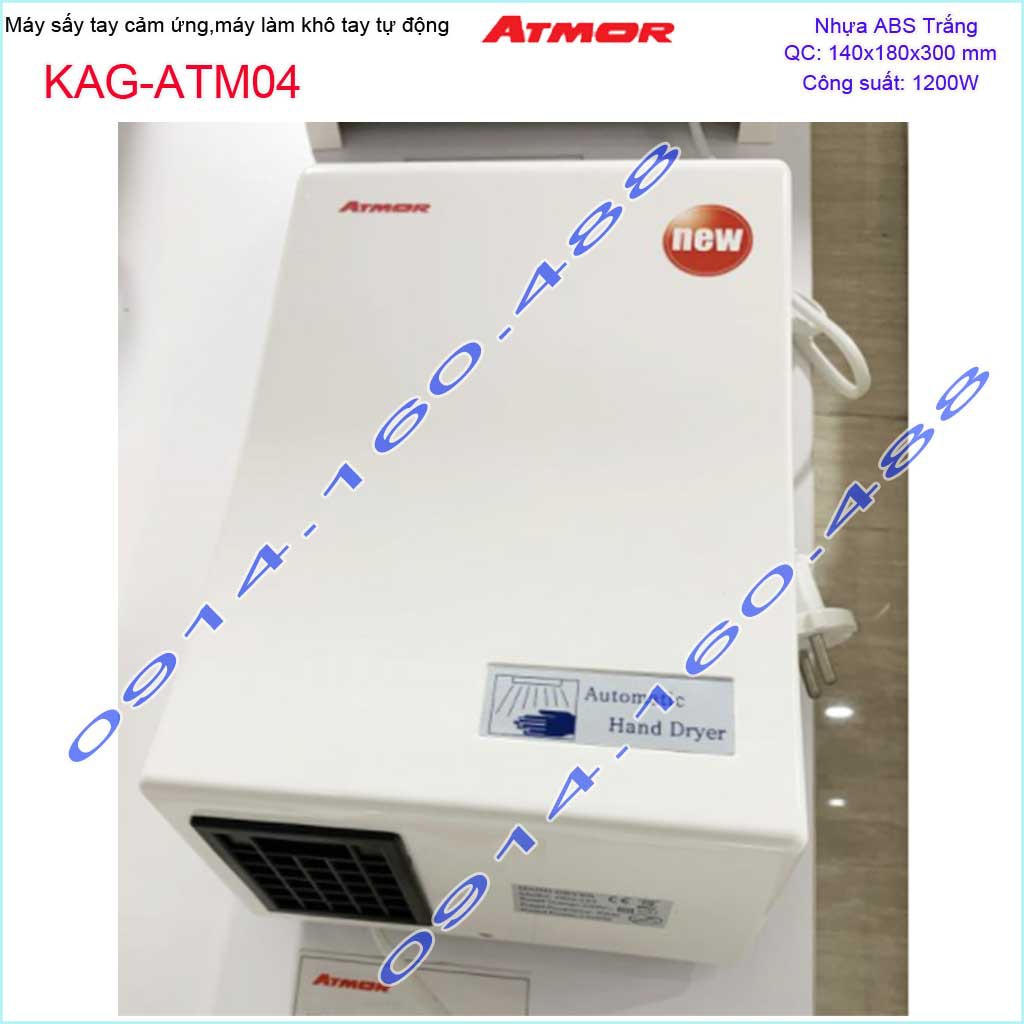 Máy sấy tay cảm ứng Atmor KAG-ATM04, máy sấy tay tự động khô nhanh sử dụng tốt siêu bền