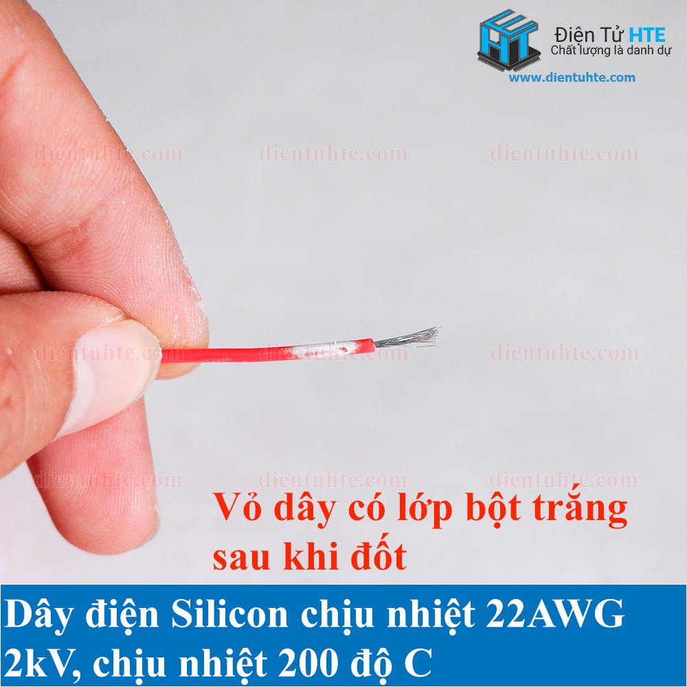 Dây điện Silicon chịu nhiệt siêu mềm 22AWG - 18AWG nhiều màu (1 mét) [HTE Quy Nhơn CN2]