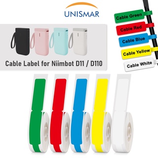 Niimbot D11/D110/D101 Nhãn dán nhãn cáp 12.5mm Cuộn giấy 65 Nhãn Niimbot Máy in nhãn nhiệt để nhận dạng chống thấm nước và dầu