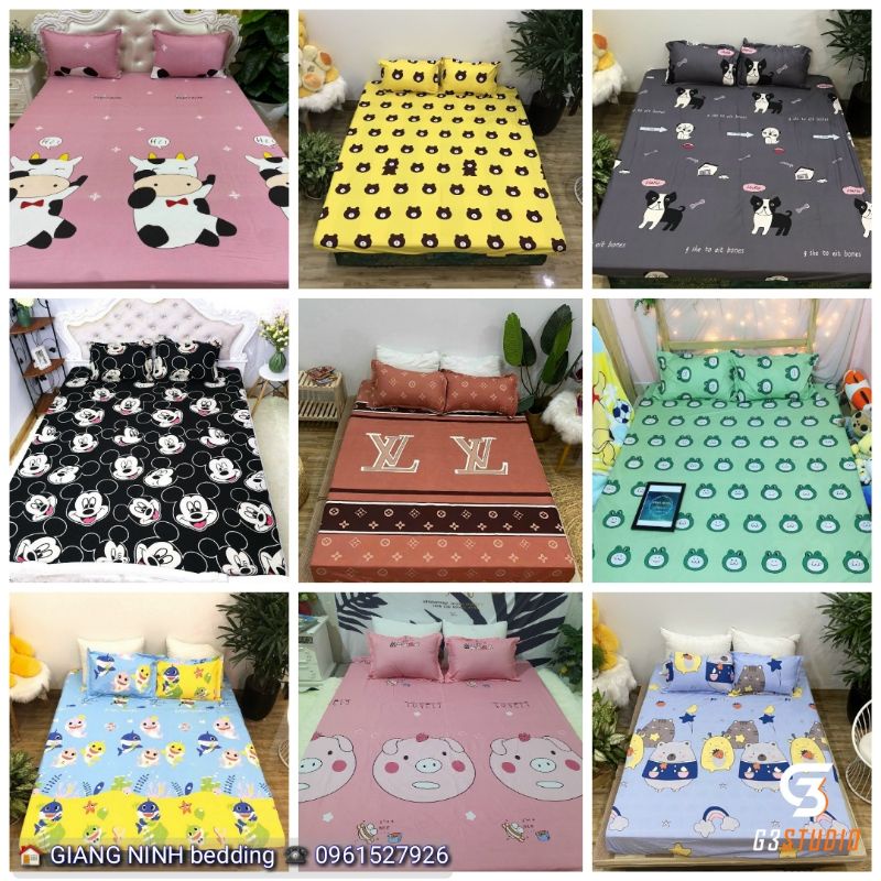 Ga gối cotton poly việt nam - loại1 tuyệt đối không nhăn không xù không phai màu, mềm mại và thấm hút mồ hôi tuyệt đối