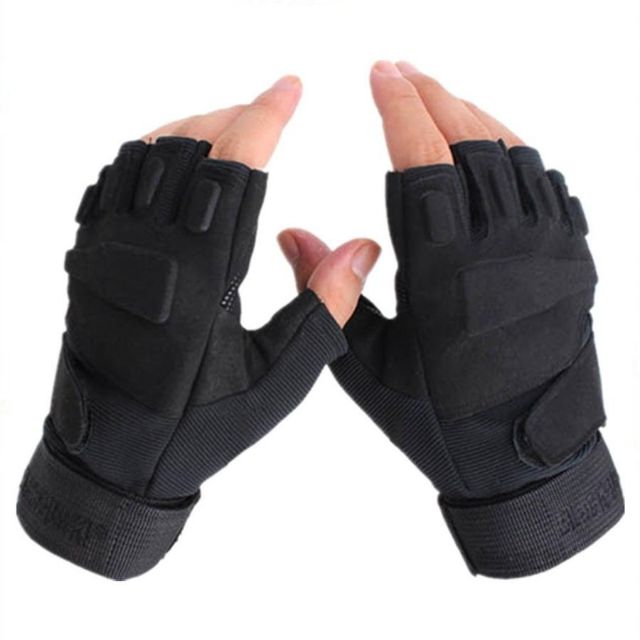Găng BlackHawk cụt ngón (logo thêu)