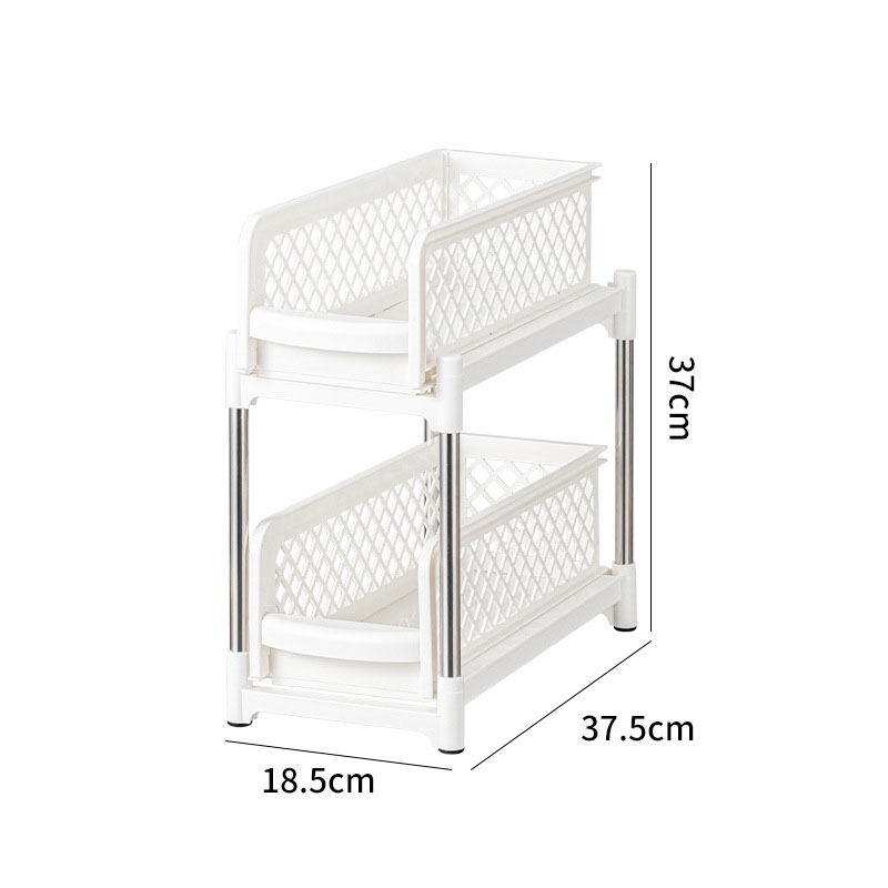 ONLY HOUSE Kệ Nhựa Hai Ngăn Kéo Gắn Dưới Bồn Rửa Chén